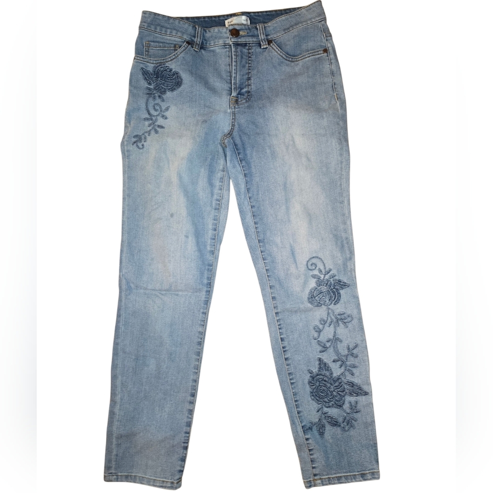 Northern Reflections Jeans with Floral Embroidery